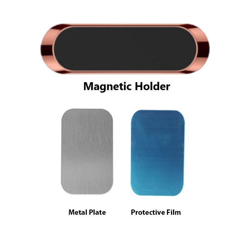 Magnetic Universal Car Phone Holder Dashboard Mini Strip Shape Stand in Car For iPhone Xiaomi Metal Magnet GPS Mount for Wall: B