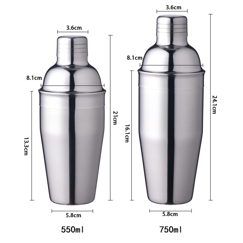 250/350/550/750 ml cocktail shaker mixer vin martini boston shaker for bartender drink party bar verktøy