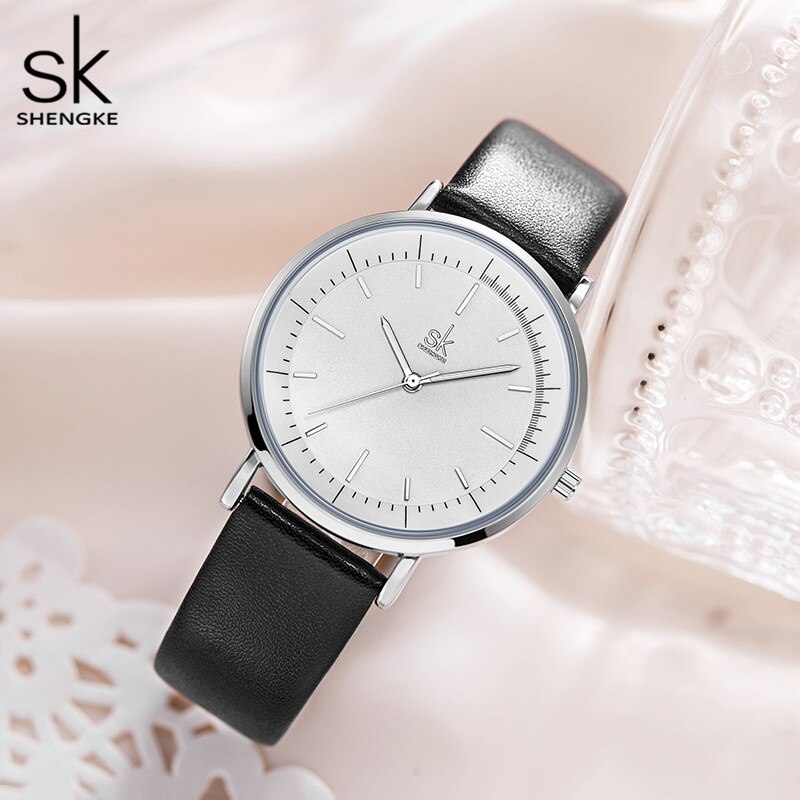 K9023 parklockor kvinnor och män läderarmbandsur enkel vattentät klocka pararmbandsur för kvinnor och män
