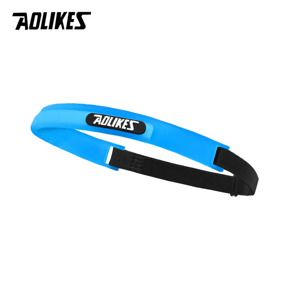 Aolikes-bandas elásticas para el pelo para hombre y mujer, cinta de silicona para el pelo para deportes, Pilates, Yoga, cinta de guía para el sudor, banda para la cabeza, banda para el sudor, Protector de gimnasio: Blue