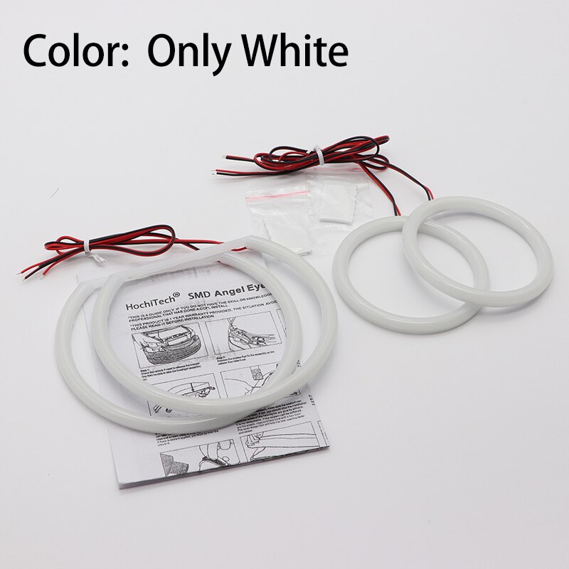 LED SMD Cotton Light Switchback Angel Eye Halo Ring DRL Kit for BMW E66 E65 Facelift 750I 760i 750Li 760Li 2006 2007: white