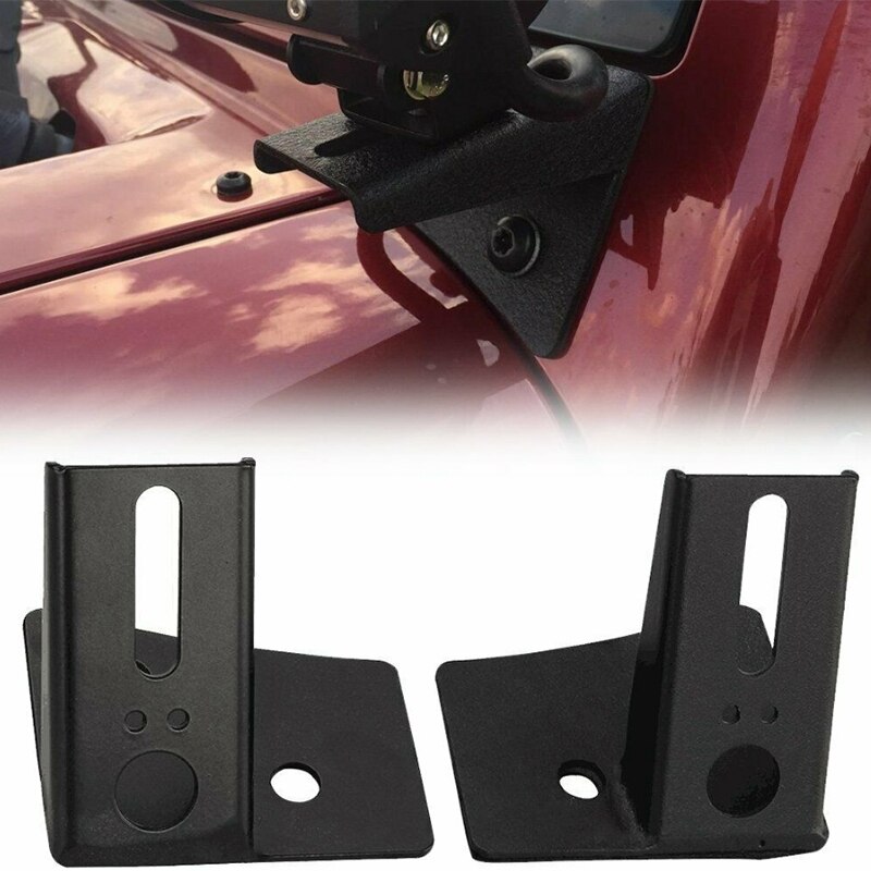 Led Light Voorruit Mount Beugels Voor J-E-E-P Wrangler Tj 1987-2006 W/schroef