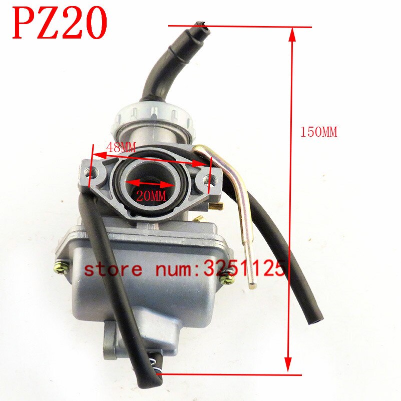 Motorcykel karburator carb 50cc - 125cc atv quad go kart sunl taotao  pz19 pz20 pz22 moto 19mm 20mm 22mm karburator