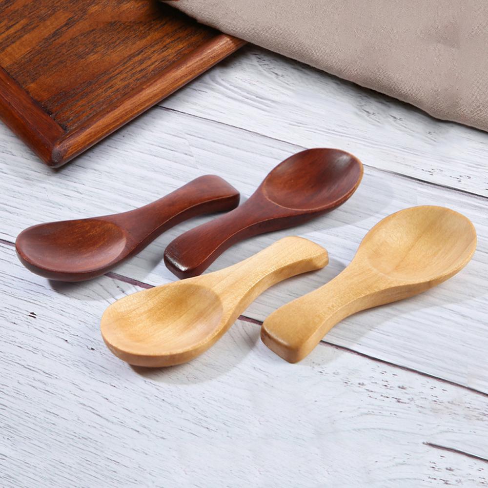 10 stk lille træske til børn rissuppe skeer mini sukker krydderi ske sund service køkkenredskaber til hjemmet