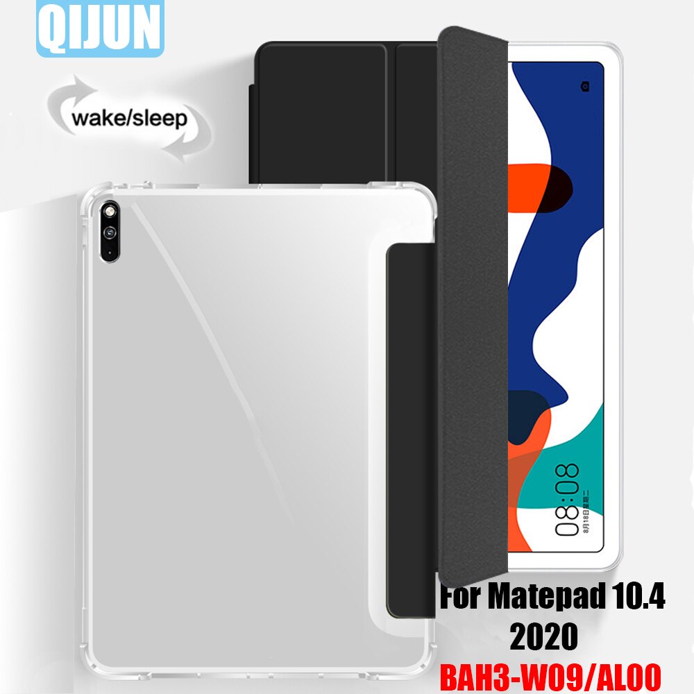 etui na tablet robić Huawei MatePad 10.4 "2020 sprytny sen budzić tri-zginać pełna ochronna klapka stojak na Baha3-W09 Baha3-AL00 jakiś10