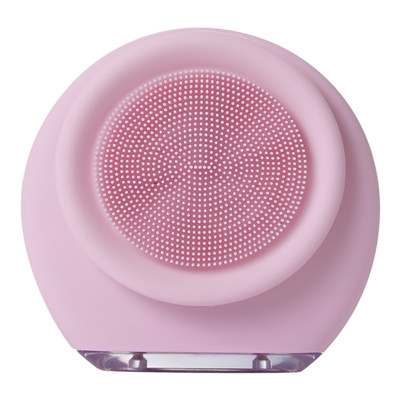 Elektrische siliconen gezichtsreiniger, ultrasone gezichtsmassageborstel, dieptereiniging, vibrator, make-up verwijderaar: Lichtgroen