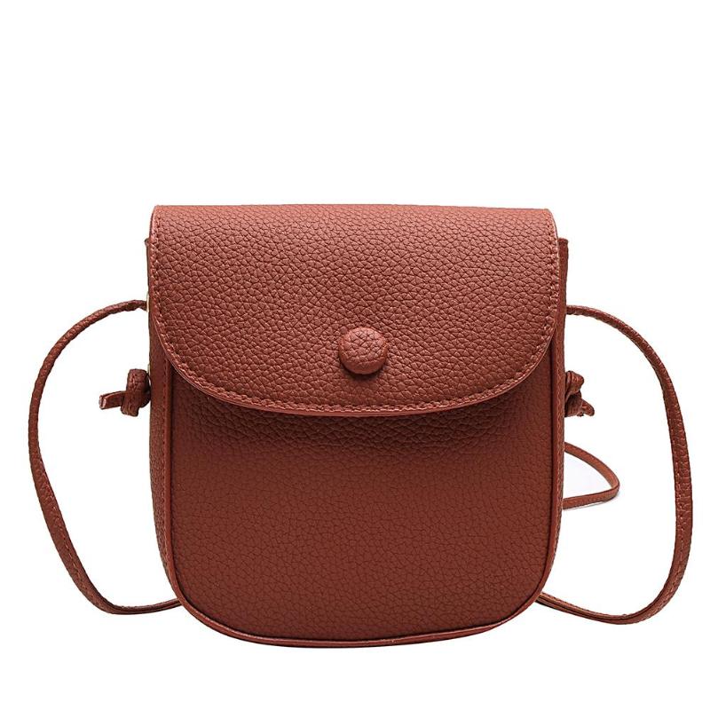 Vrouwen Vintage Portemonnee Tas Dames Mode PU Leather Crossbody Schoudertas Vrouwen Litchi Patroon Schouder Handtas: Brown