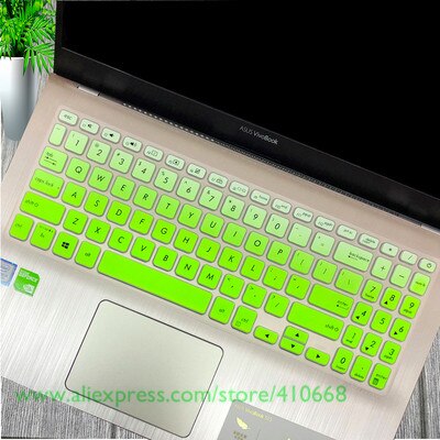 Til asus vivobook 15 asus  x509 x509fj x509fb x509fl x509fa x509 fa fb fj fl  fl8700f y5100 y5200f 15.6 tommer cover til tastaturet: Gradient grøn