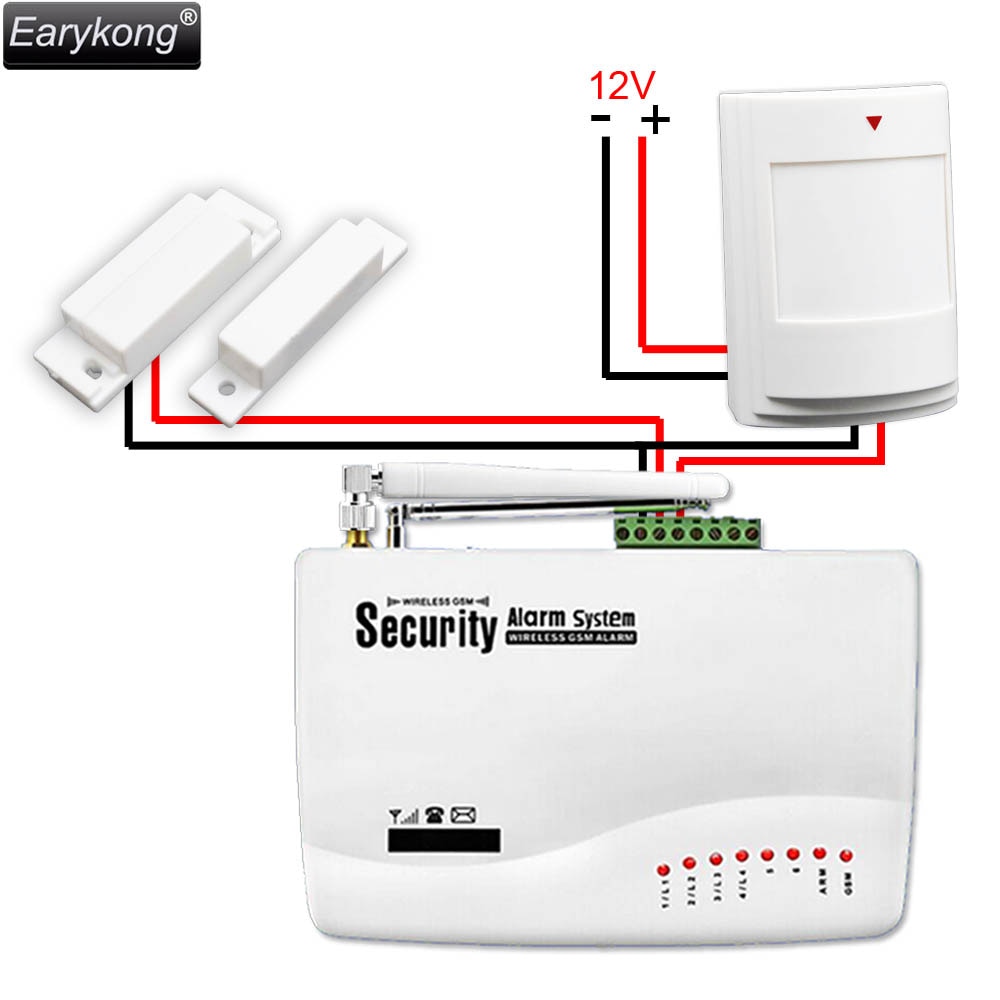 Stor kablet pir-detektor 9-16v understøtter sabotagealarm støtte indbrudstyv i hjemmet (pstn / gsm / wifi / gprs) alarmsystem