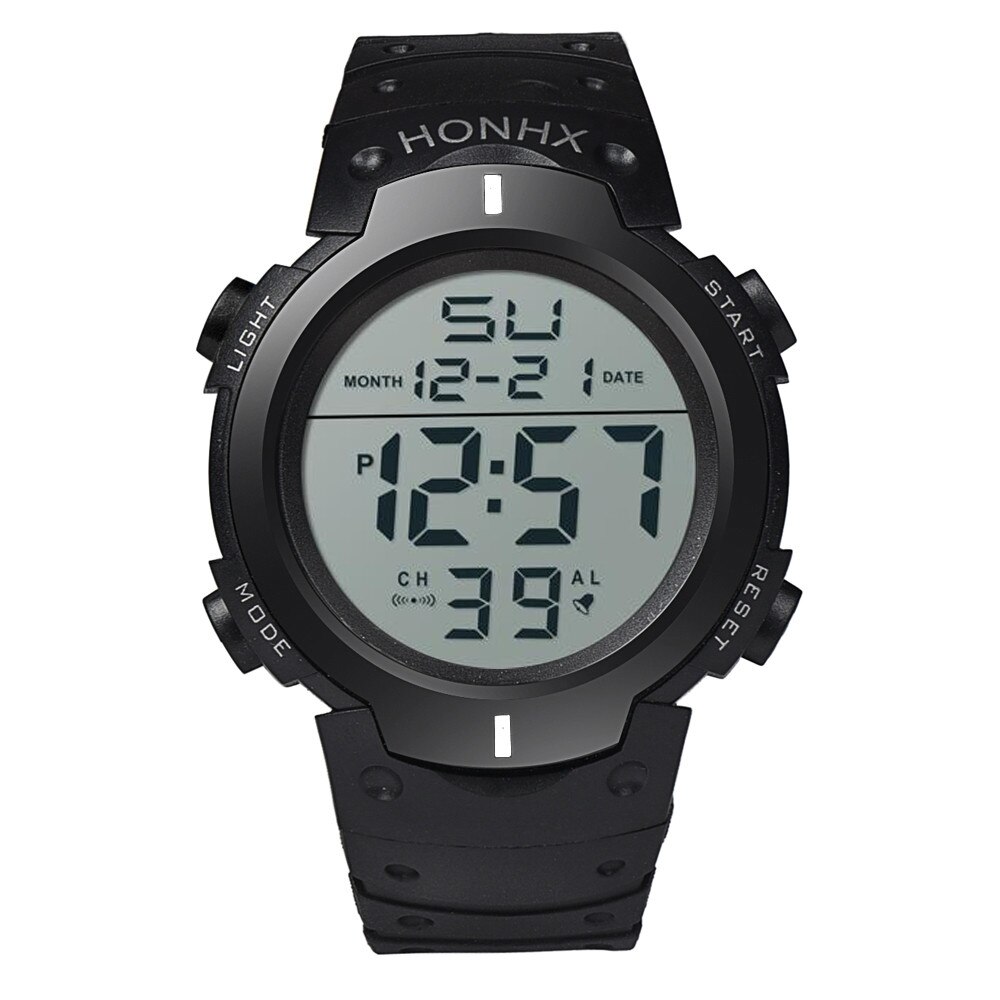 Waterproof Digital Watch Men Boy LCD Digital Stopwatch Date Rubber Sport Wrist Watch Reloj Hombre Relogio Masculino