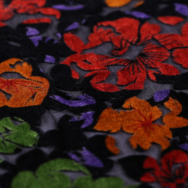 Ihåligt siden sammet tyg drapera utbränd sammet tyg andas kläder cheongsam klänning siden tyg siden tyg