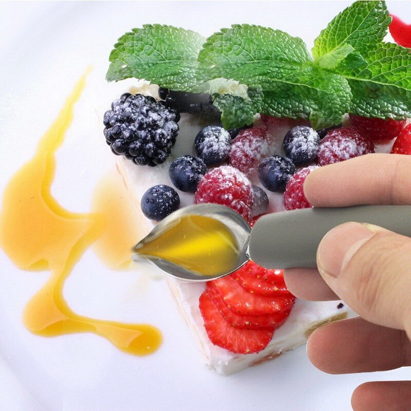 Deco Spoon Decorate Sushi Food Draw Tool Sauce Dressing Plate Dessert Bakeware Cake Gastronomy Spoon Coffee Tool