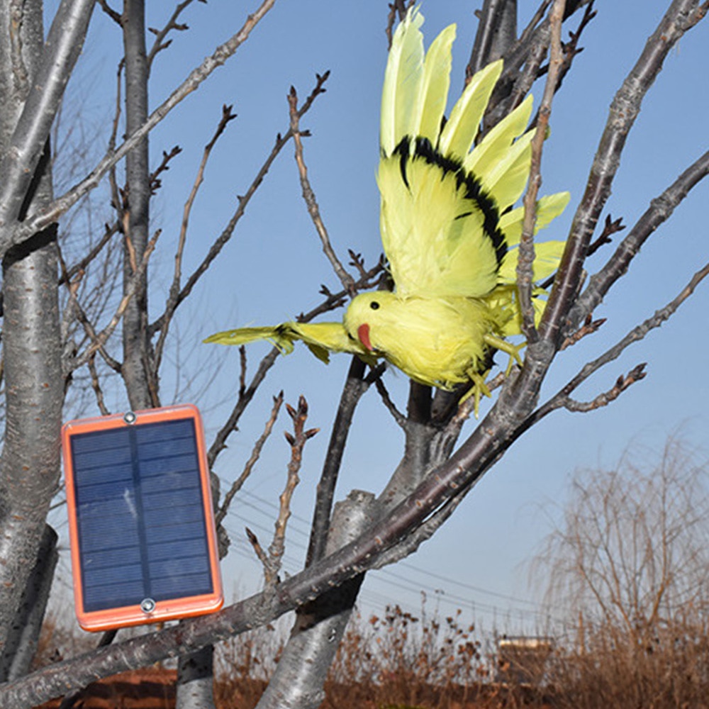Soldrevet ultra sonisk have skadedyrsbekæmpelse reflekterende lyd fugl eksorcist artefakt med taleboks vind drevet til frugtplantage
