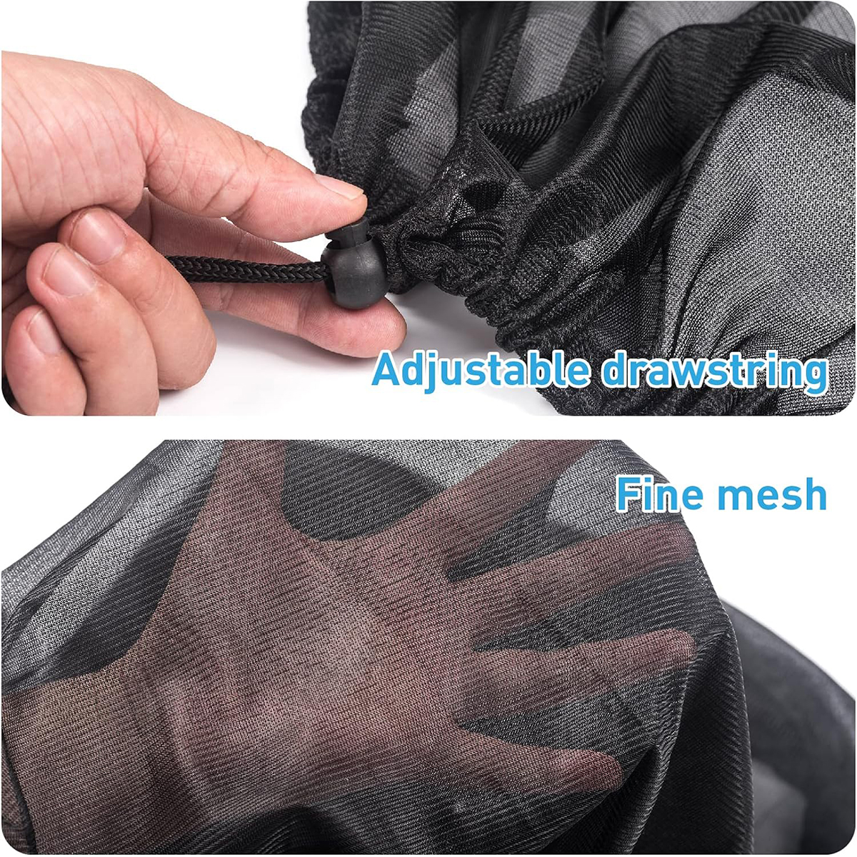 Rain Barrels Screen Water Bucket Covers,Rainwater Collector Tank Net Cover,Rain Water Collection Bucket Netting with Drawstring