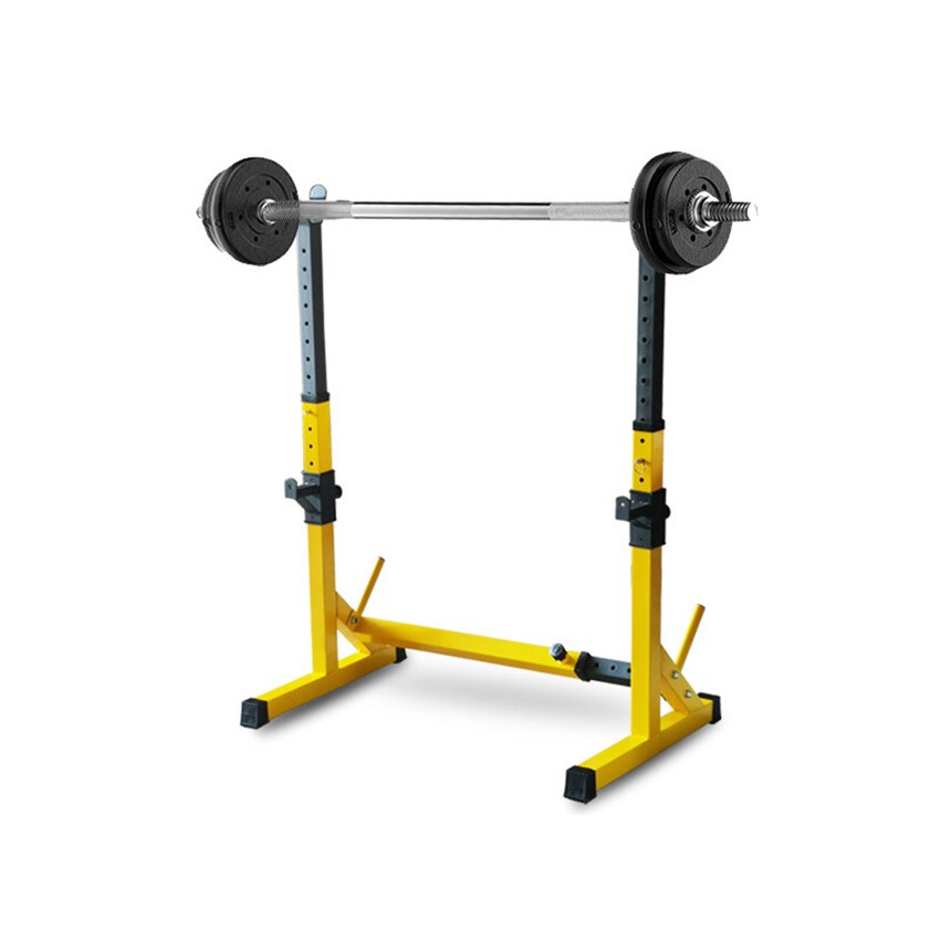 One-Piece Barbell Squat Rack Stand Steel Barbell Stand Weight Lifting Adjustable Height Barbell Frame Indoor Fitness Equipment