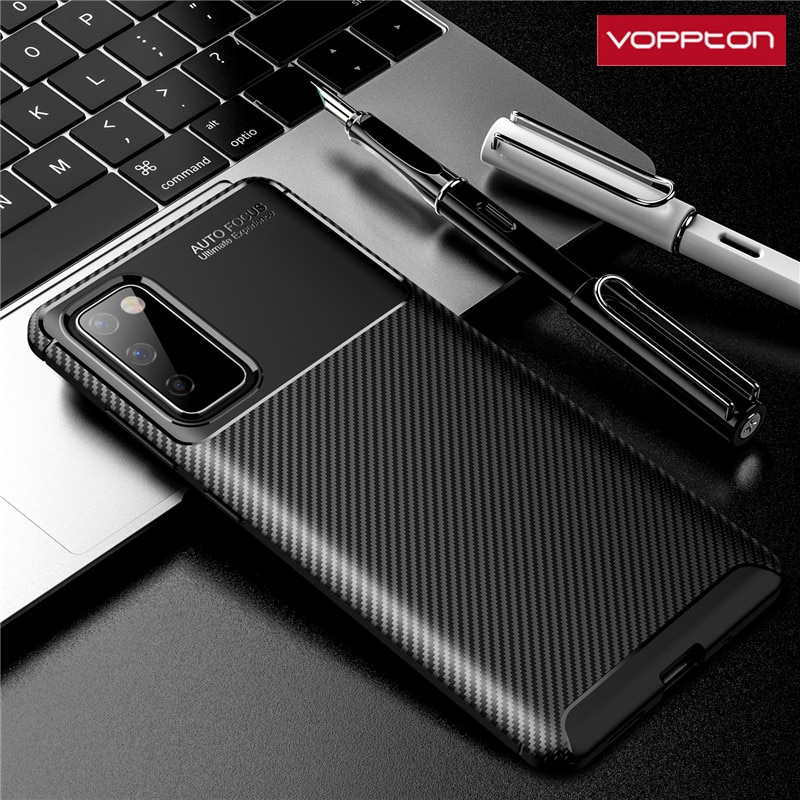 Soft Shockproof Carbon Fiber Case For Xiaomi POCO M3 Case TPU Silicone Anti-Knock Protective Case For Pocophone M3 6.53inch