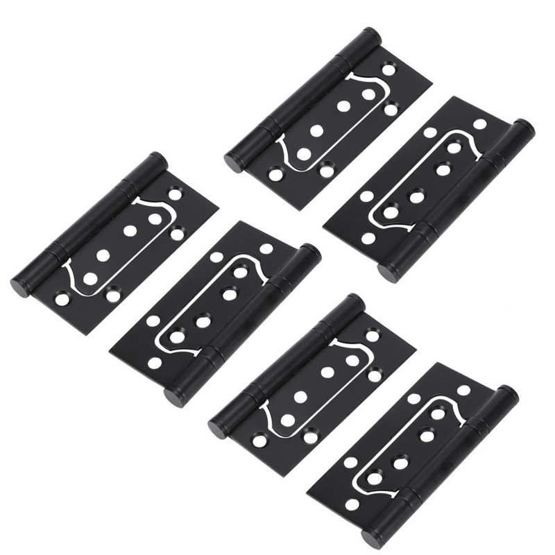 Door Hinges 3Set Door Hinge Zinc Alloy Flat Open Mute Bearing Hinges Window Furniture Hardware Fitting Black Hinges