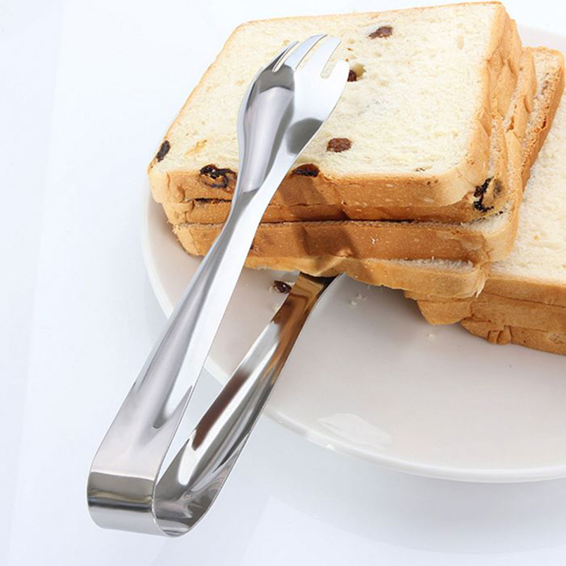 Pince à pain en acier inoxydable | Argent, pince à pain Buffet avec cuillère, pince à salade, pince à Buffet pâtisserie accessoires de cuisine