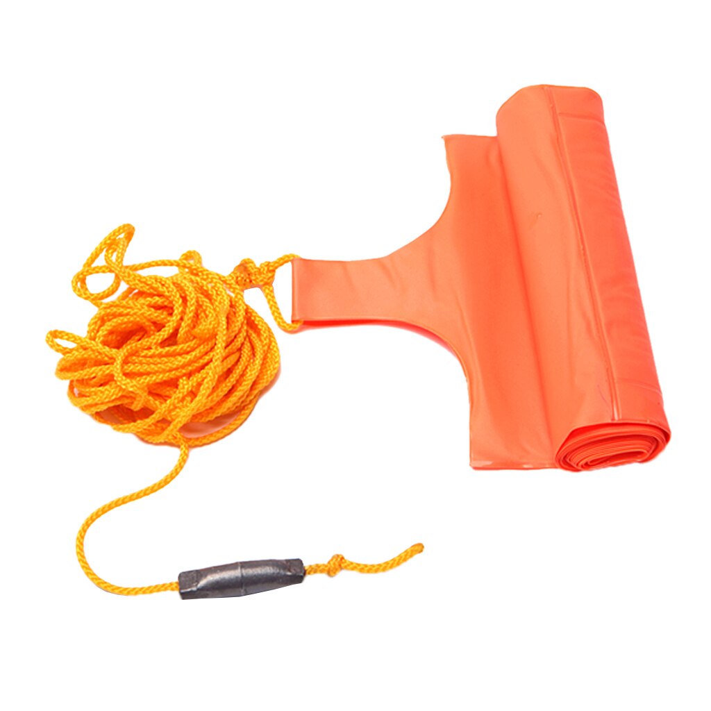 High Visibility Portable Scuba Dive 55' Surface Marker Buoy SMB Safety Sausage W/Yellow Line Surface Marker Buoy