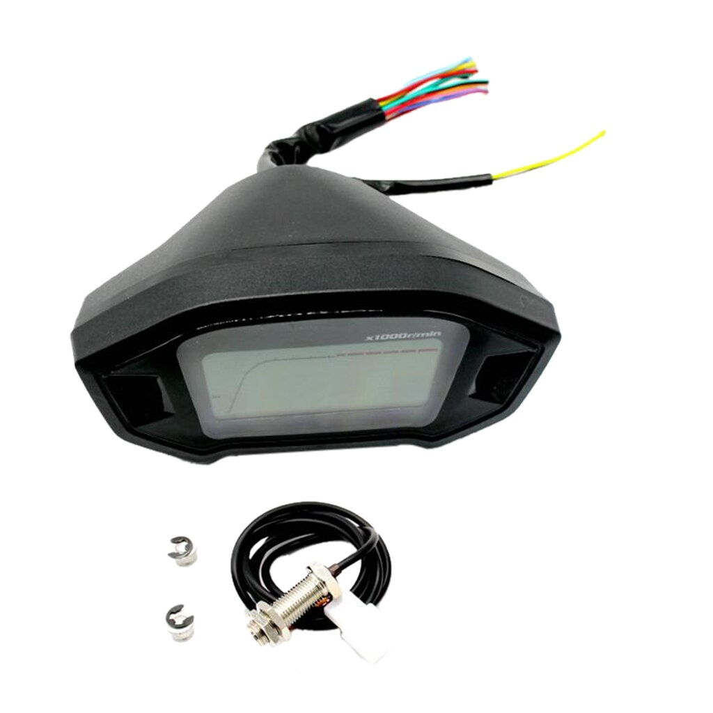 7 Color LCD Digital Backlight Motor Odometer Speedometer Tachometer Gauge