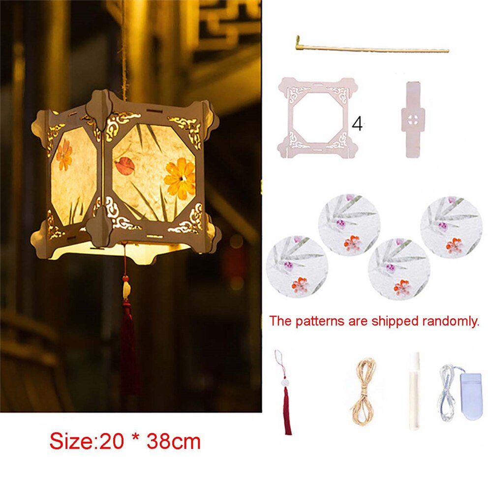 DIY Chinesische Laterne Palast Jahrgang Stil Tragbare Blüte Blume Licht Lampe Party glühend Laternen Für Mitte-Herbst Festival: Achteck Palast