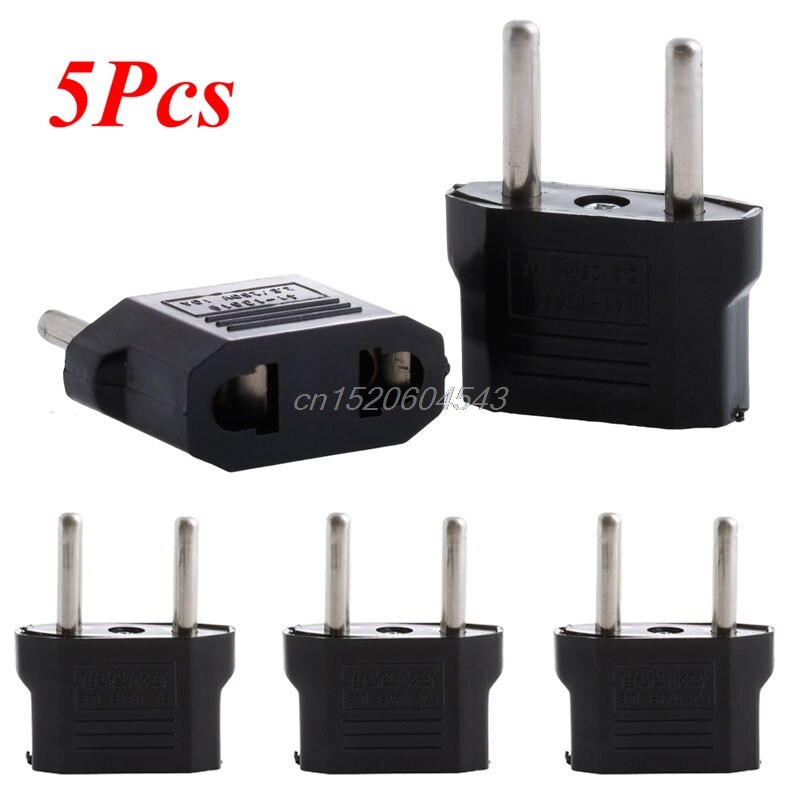 5Pcs Us Usa Europese Euro Eu Travel Charger Adapter Plug Outlet Converter S21 &
