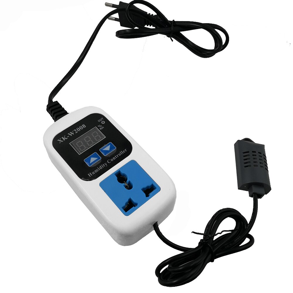 0%~99%RH Digital Humidity Controller Hygrostat Humidity Moisture Control Switch Socket Outlet Inlet EU Plug Hygrometert 110-220V