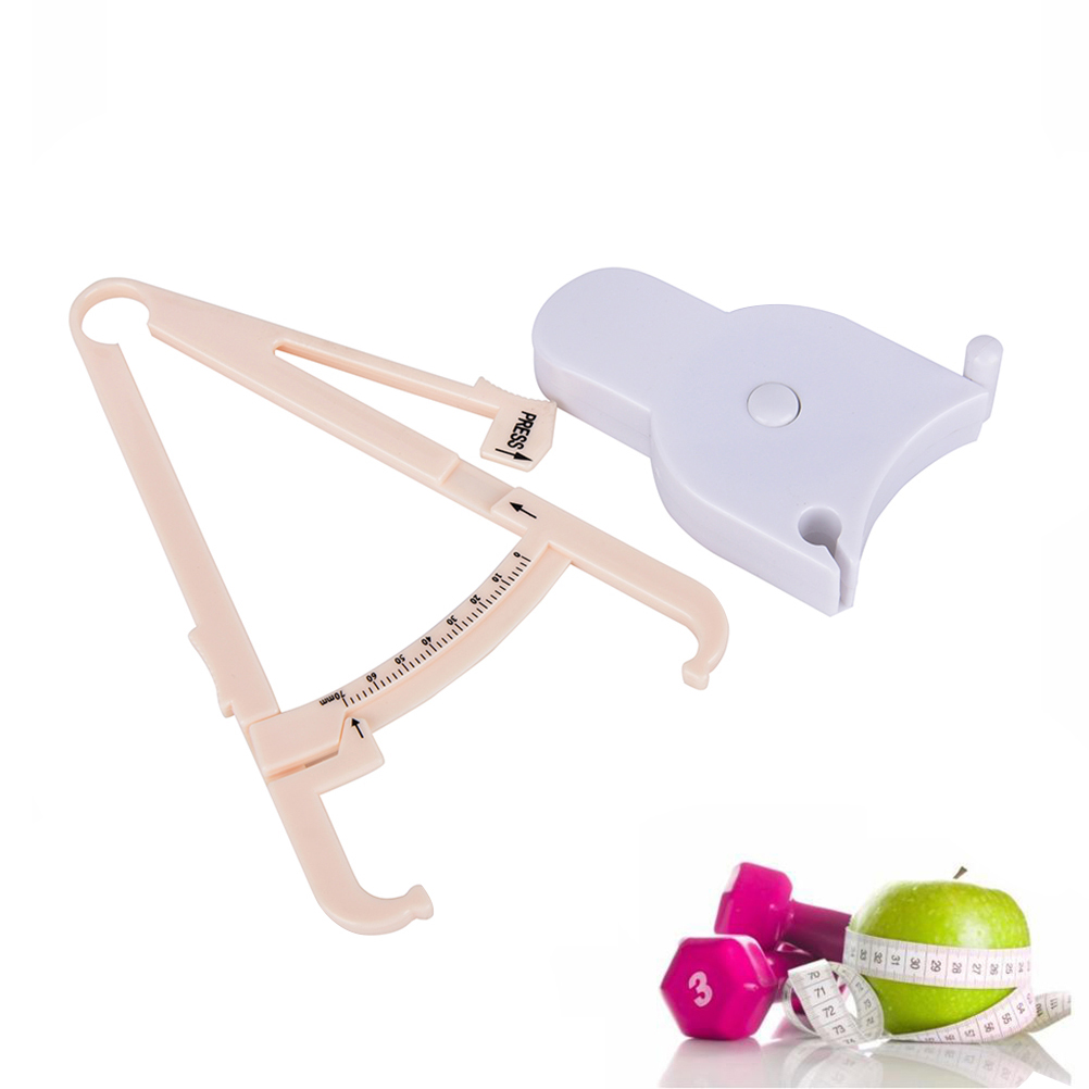 Skinfold Body Fat Monitor With Measurement Chart Caliper Fat Tester Skinfold Measurement Tape Health Care Tool