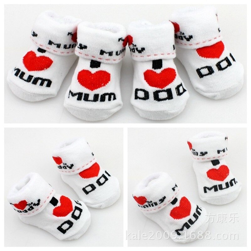 Chaussettes antidérapantes en coton pour bébés garçons et filles, 1 paire, motif arc-en-ciel, pour bébés de 0 à 6 mois