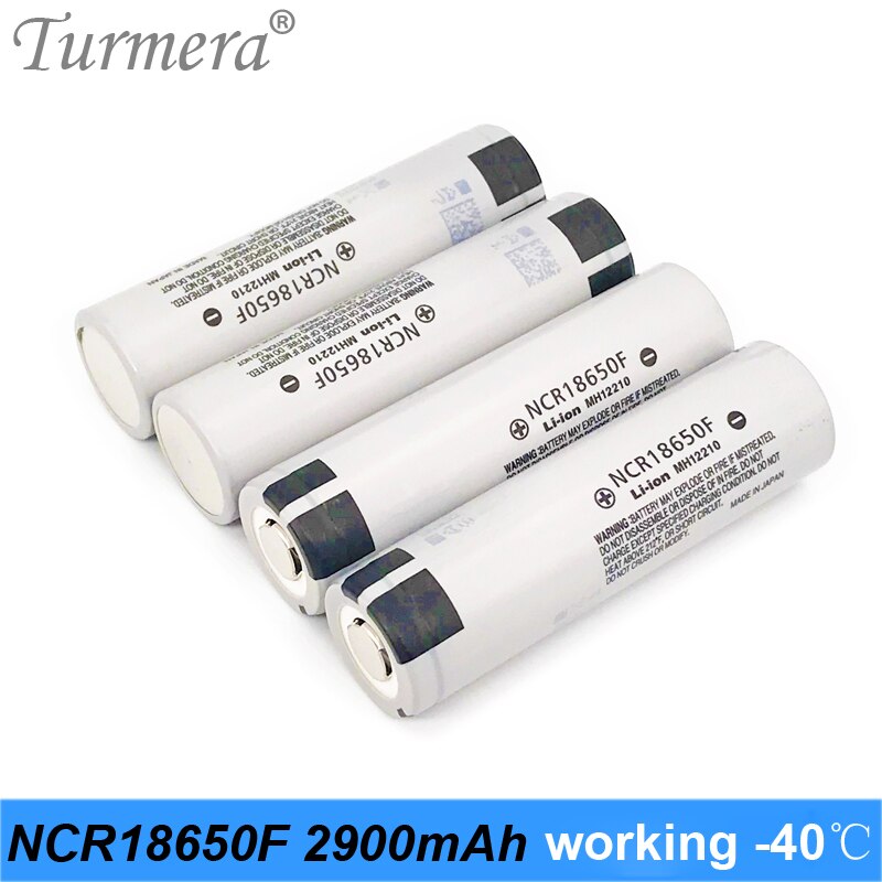 Turmera Originele NCR18650F 2900 Mah 8A 18650-40℃ Lage Temperaturen Voor Zaklamp Gebruik Oplaadbare 18650 Lithium Batterij