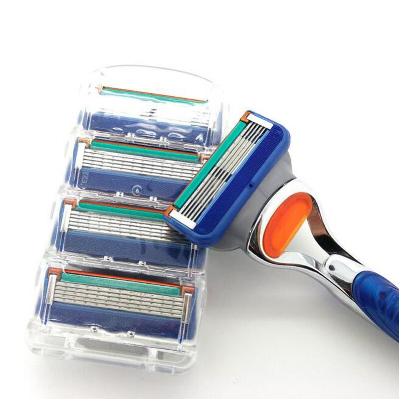 GLTP lettee 8 stks/partij Professionele 5 Lagen Scheren Scheermesjes Compatibel Voor Mannen Gezicht 5-слойное лезвие бритвы Zorg