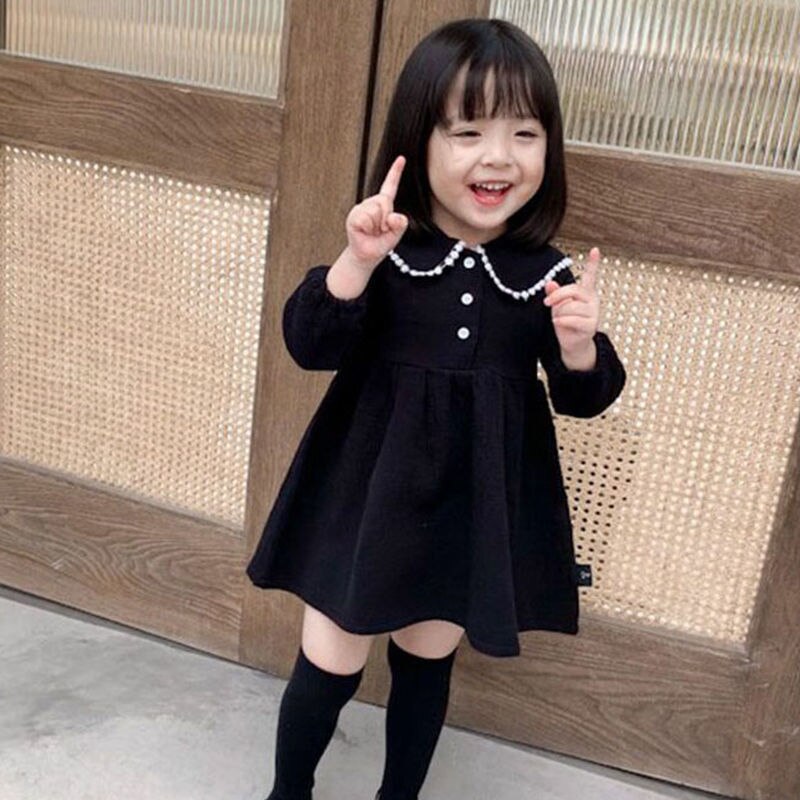 Girls Doll Collar Princess Dress Sewing Pattern Children Kids Spring Make Clothes Drawings Template DIY Kraft Brown Paper