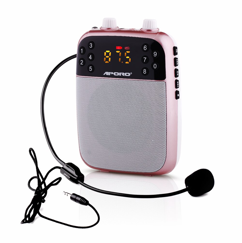 Amplificatore vocale da 12W mini musica portatile ad amplificazione del suono riproduzione di microfono cablato cuffie megafono altoparlante xingsprecher