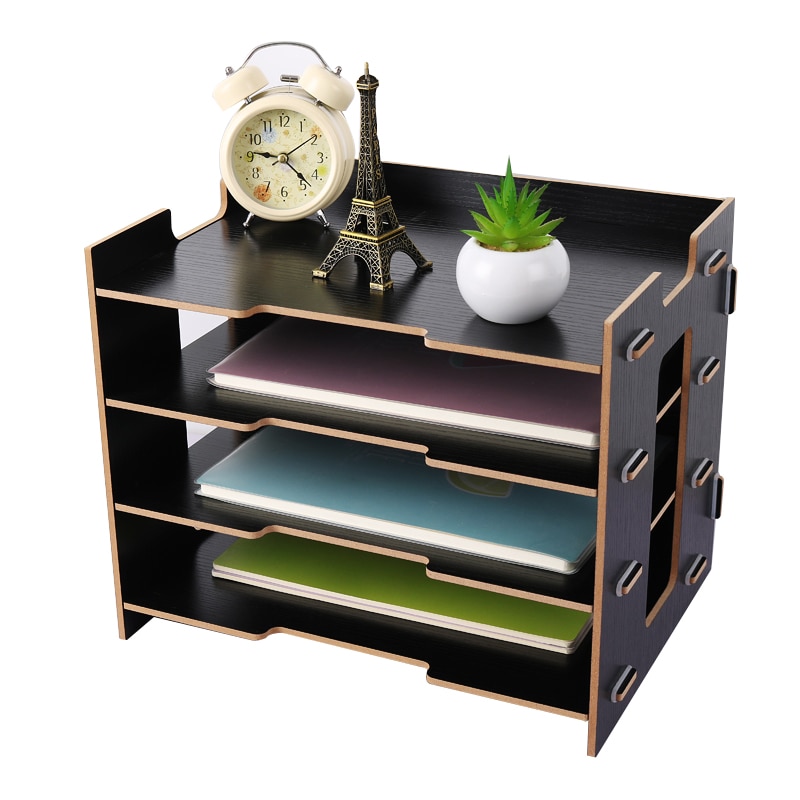 Wood Magazine Holder Eco Friendly File Holder Desk Supplies Organizer File Folder Racks Storage Box Magazine Organizers Office