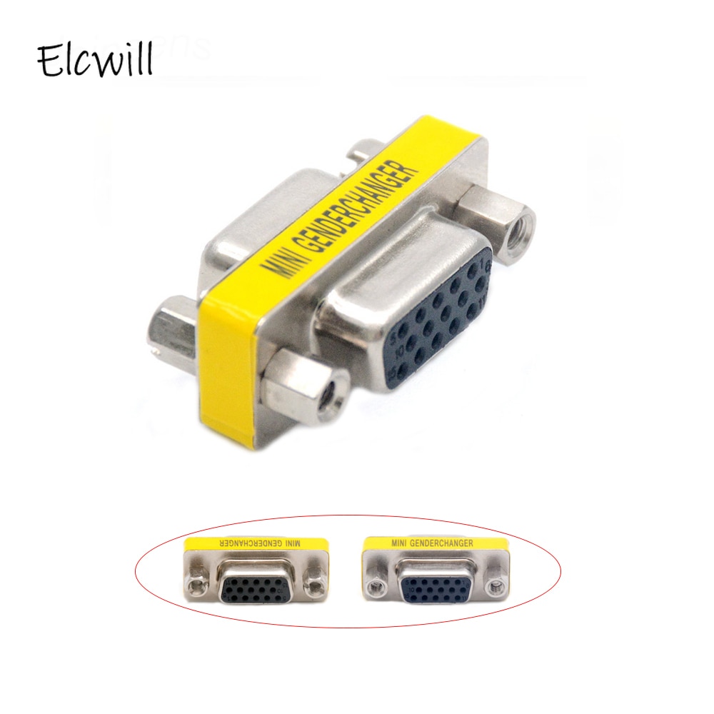D-Sub DB15 Vga Connector Adapter 15Pin Joint Seriële Poort Vrouw Tot Vrouw Gender Changer Converter
