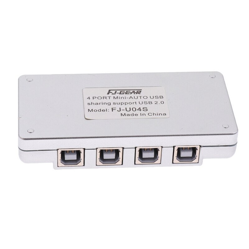 Fjgear 4 Port Usb Sharing Switch Adapter Box Usb 2.0 Auto Printer Switcher Hub Selector Voor Printer Computer