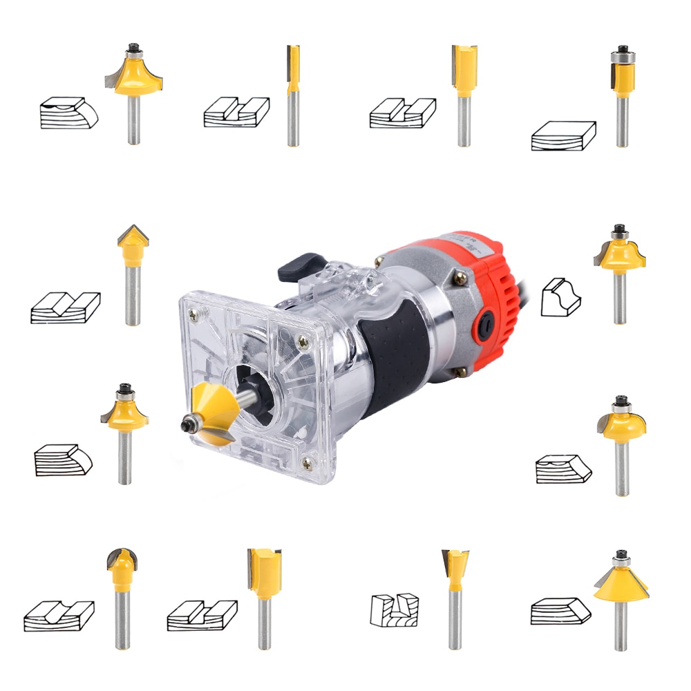 800w 30000 rpm träbearbetning elektrisk trimmer träfräsning gravering slitsning trimmaskin handsnidera träfräs
