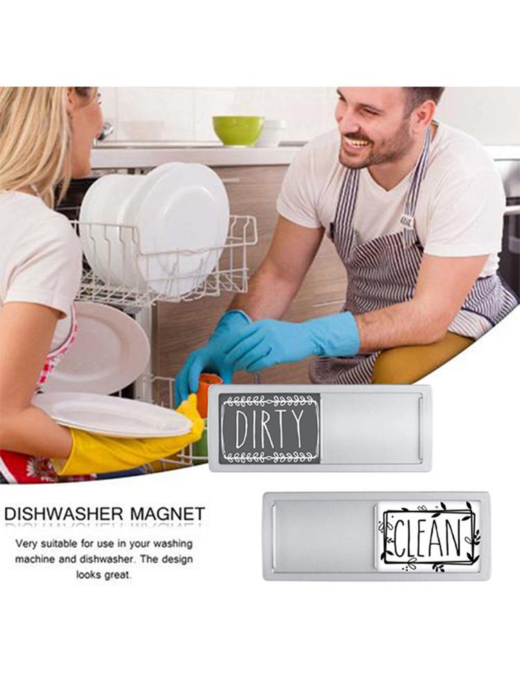 Dishwasher Clean Dirty Sign Magnet Indicator For Washing Machine Double Sided Washing Machine Kitchen Indicator Cleaning Tips