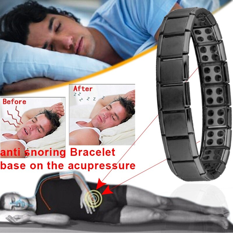Double Row Magnetic Therapy Linked Bracelet Black Health Bracelet Titanium Steel Physical Pain Relief Magnetic Bracelet