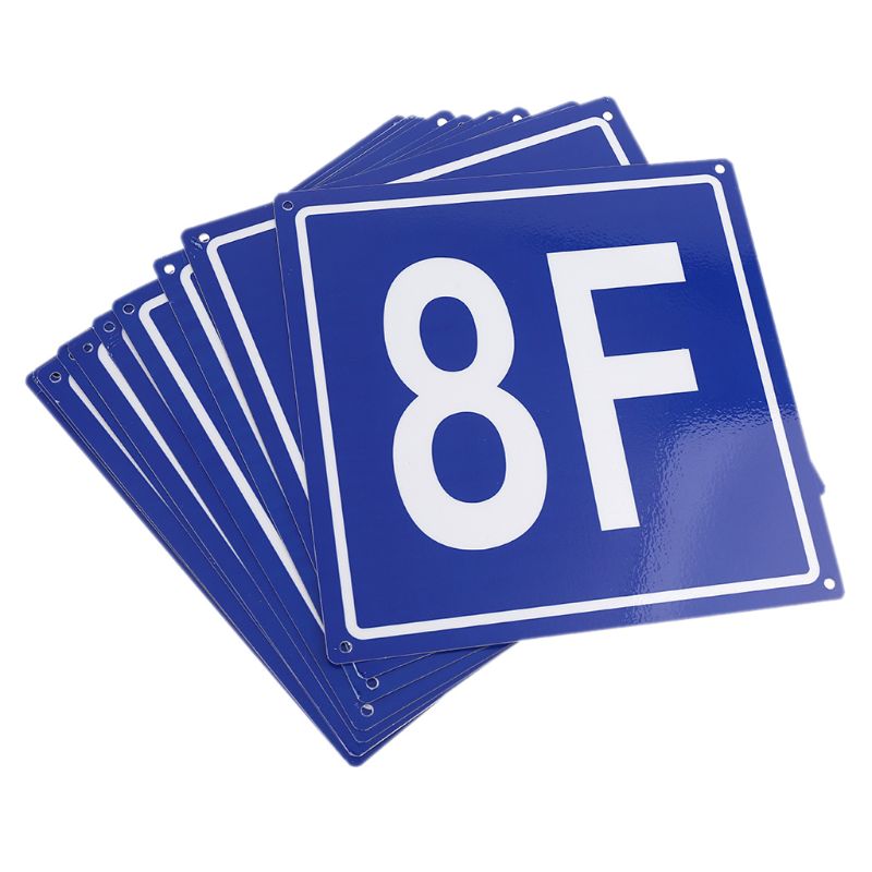 7.8 Inch Floor Nummer Borden Aluminium Building Floor Borden Voor 1F Om 10F Voor School Kantoor Huis Appartement Huis Hotel
