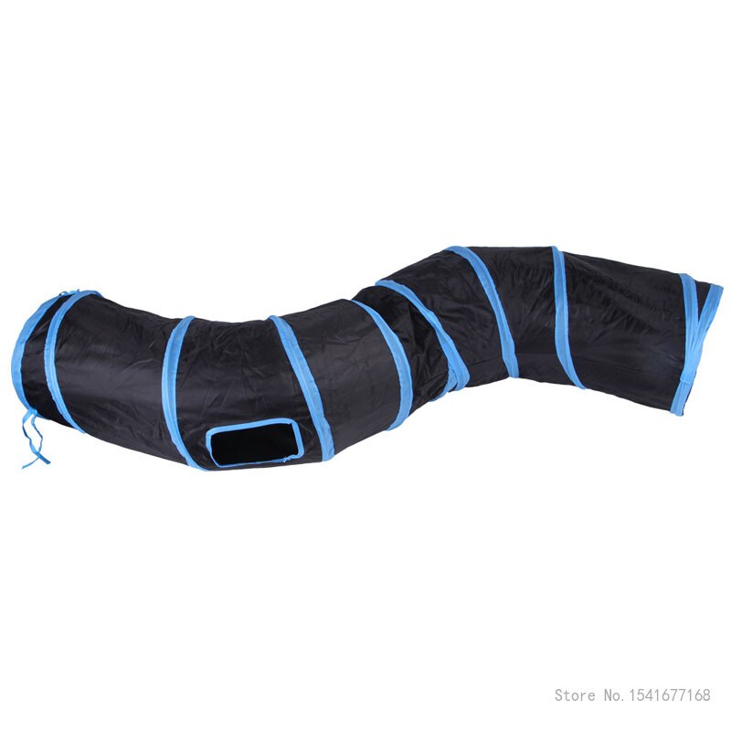 Tunnel pour chat arc-en-ciel en forme de S, en tissu Polyester pliable, canal pour chat, Dragon roulant, jouet pour animaux de compagnie, furet