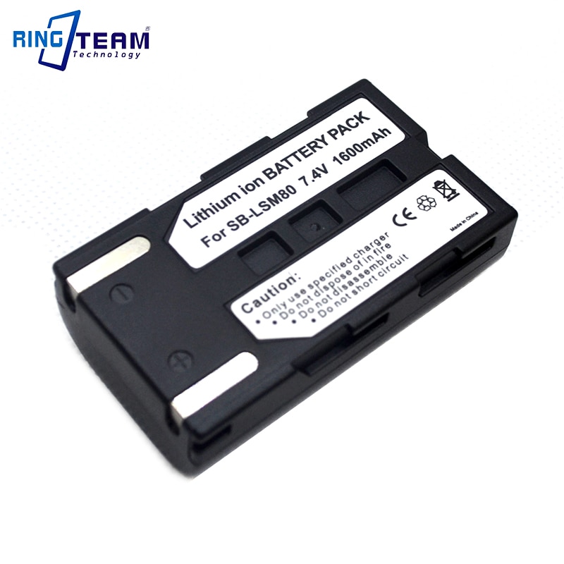 SB-LSM80 Rechargeable Li-Ion Batterie Caméscope pour Samsung SC-D SC-DC VP-D VP-DC VM-DC Série VM DC560K DC560 DC160 VP-DC575
