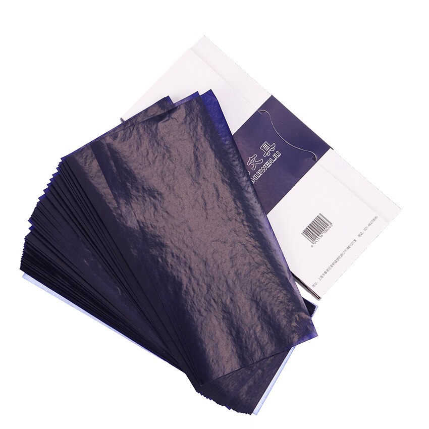 50 stk blå dobbeltsidet kulstofpapir 48k tynde papirvarer papir finansiere kontorartikler