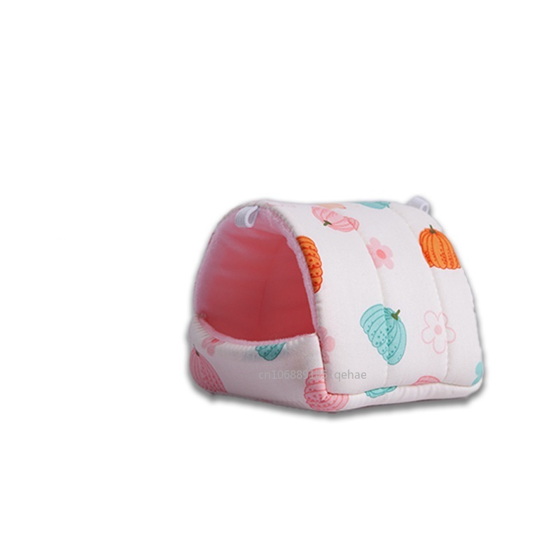 Warm Winter Hamster Nest Cute Cartoon Rabbit Squirrel Mini Cage Guinea Pig Nest Comfortable Small Animal Mice Rat Sleeping Bed: M / Chocolate