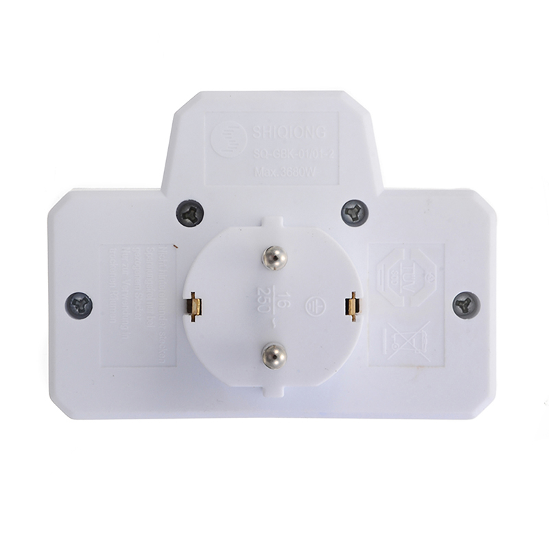 1Pc Multiple Plug Conversion Plug Socket With Switch 16A Maximum Power 3680W EU Standard Plug