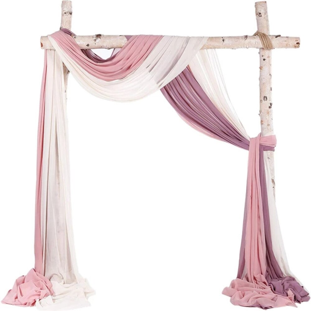 20Ft Wedding Arch Draping Fabric Chiffon Fabric Drapery Wedding Ceremony Reception Swag Decorations Birthday Party Decor