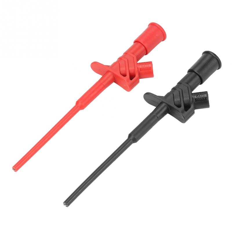 2Pcs P5004 High Voltage Flexible Test Probe Insulated Quick Test Hook Clip Tool