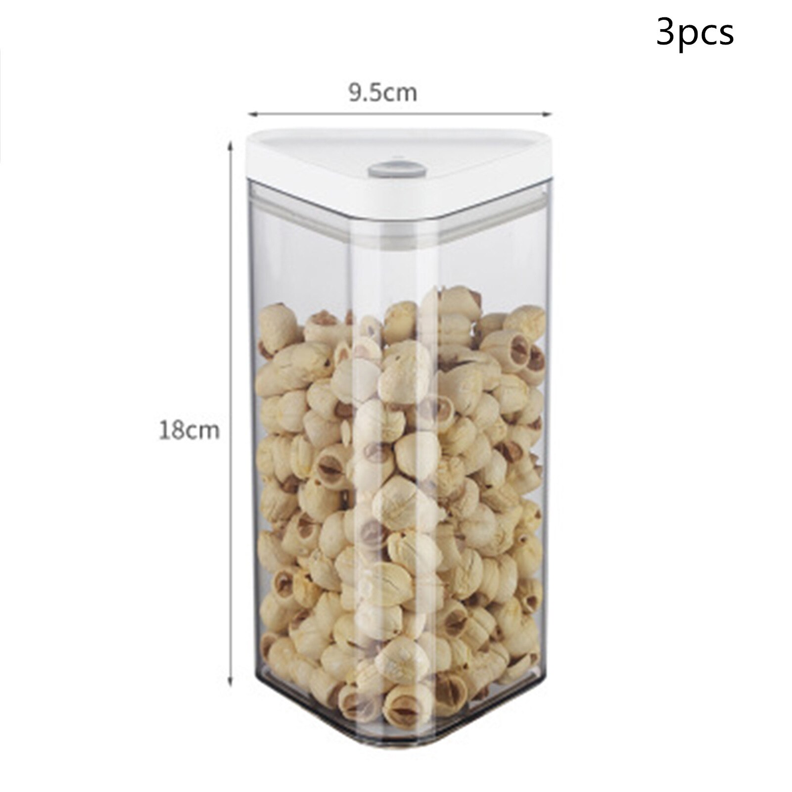 800ml 600ml Transparent Sealed Jar Kitchen Fresh-keeping Box Waterproof Leak-proof Refrigerator Food Container Storage Jar: 3pcs 800ml