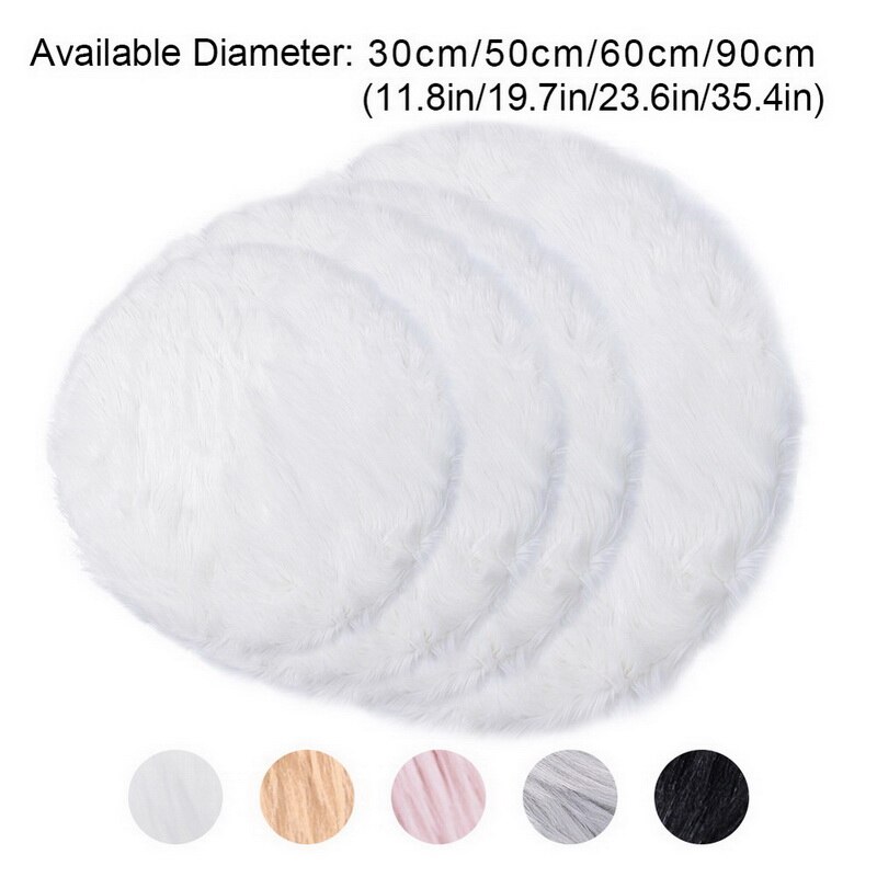 Tapis en laine artificielle, couvre-chaise en peau de mouton, couvre-siège et fourrure artificielle, 30x30CM, pour chambre à coucher