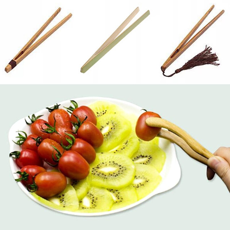 Pince à thé en bois, 1 pièce, pour salade de bambou, sucre, Toast